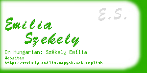 emilia szekely business card